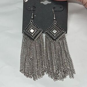 Gennaro Boho Long Chain Fringe Earrings